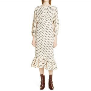 byTIMO Polka Dot Vintage Inspired Twe Cottagecore Maxi Dress Crinolin Dresss XS